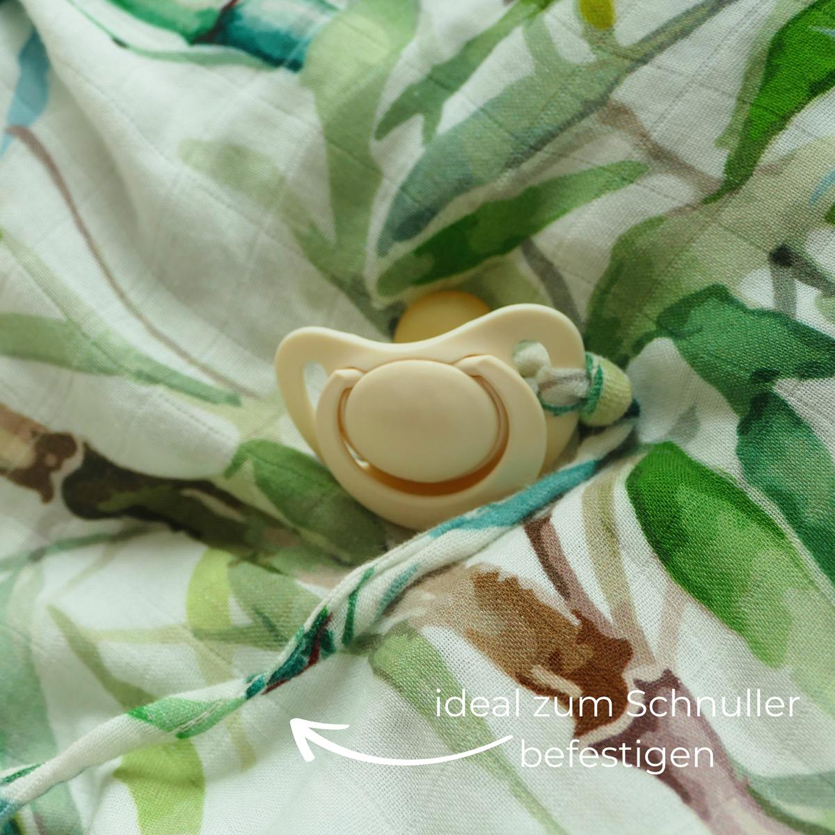 MUSLIN BLANKET BAMBOO LEAVES