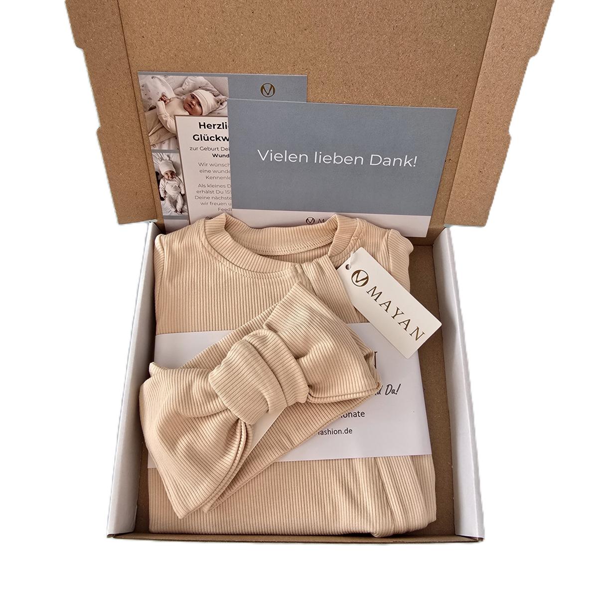 ROMPER & HAIRBAND GIFT SET - BEIGE