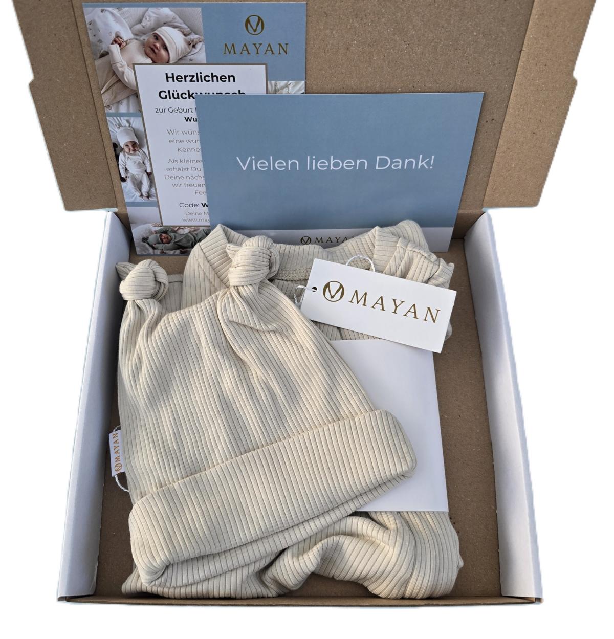 ROMPER & BEANIE GIFT SET - LIGHT BEIGE