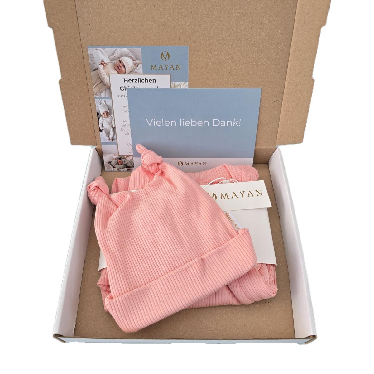 ROMPER & BEANIE GIFT SET - MELON