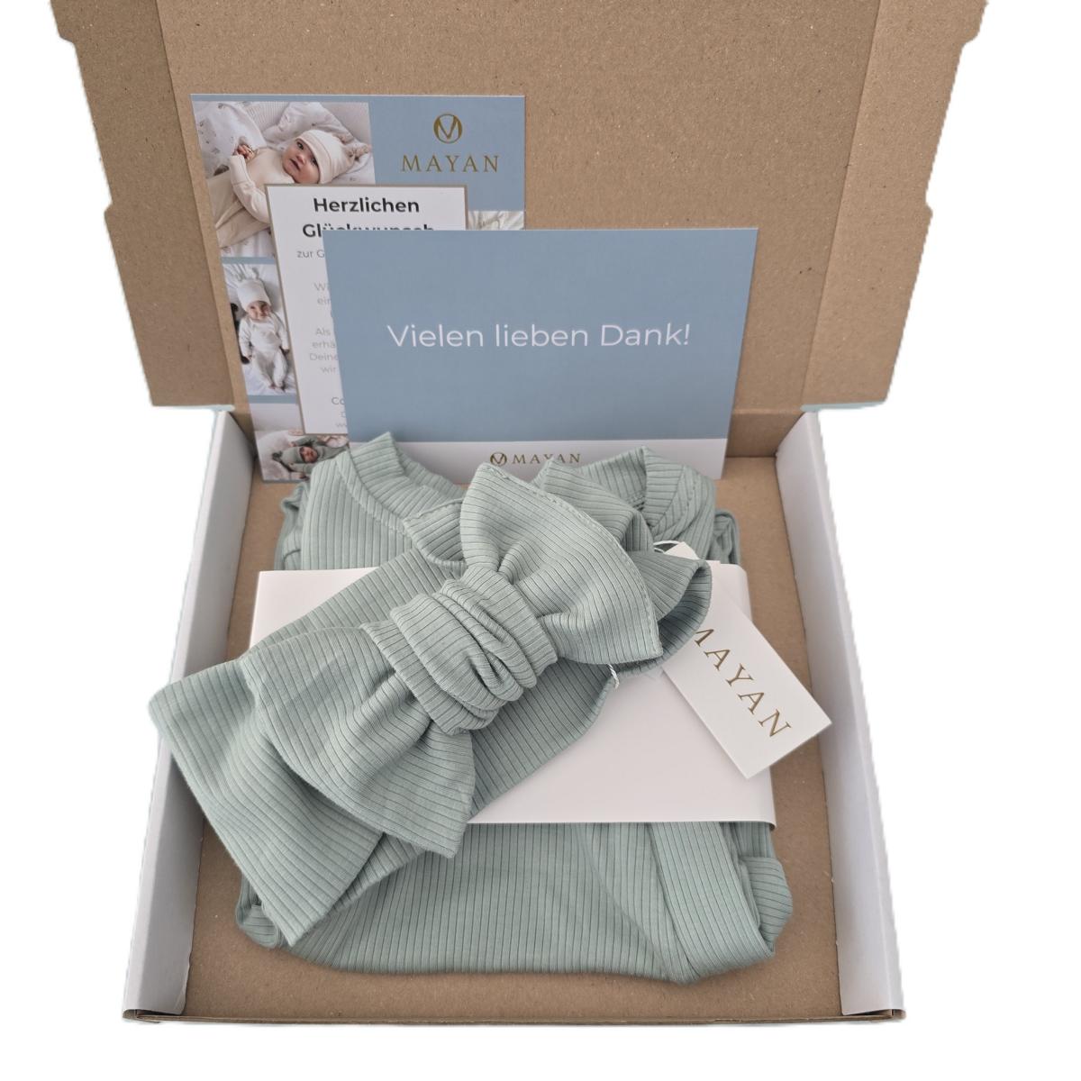 ROMPER & HEADBAND GIFT SET - SAGE