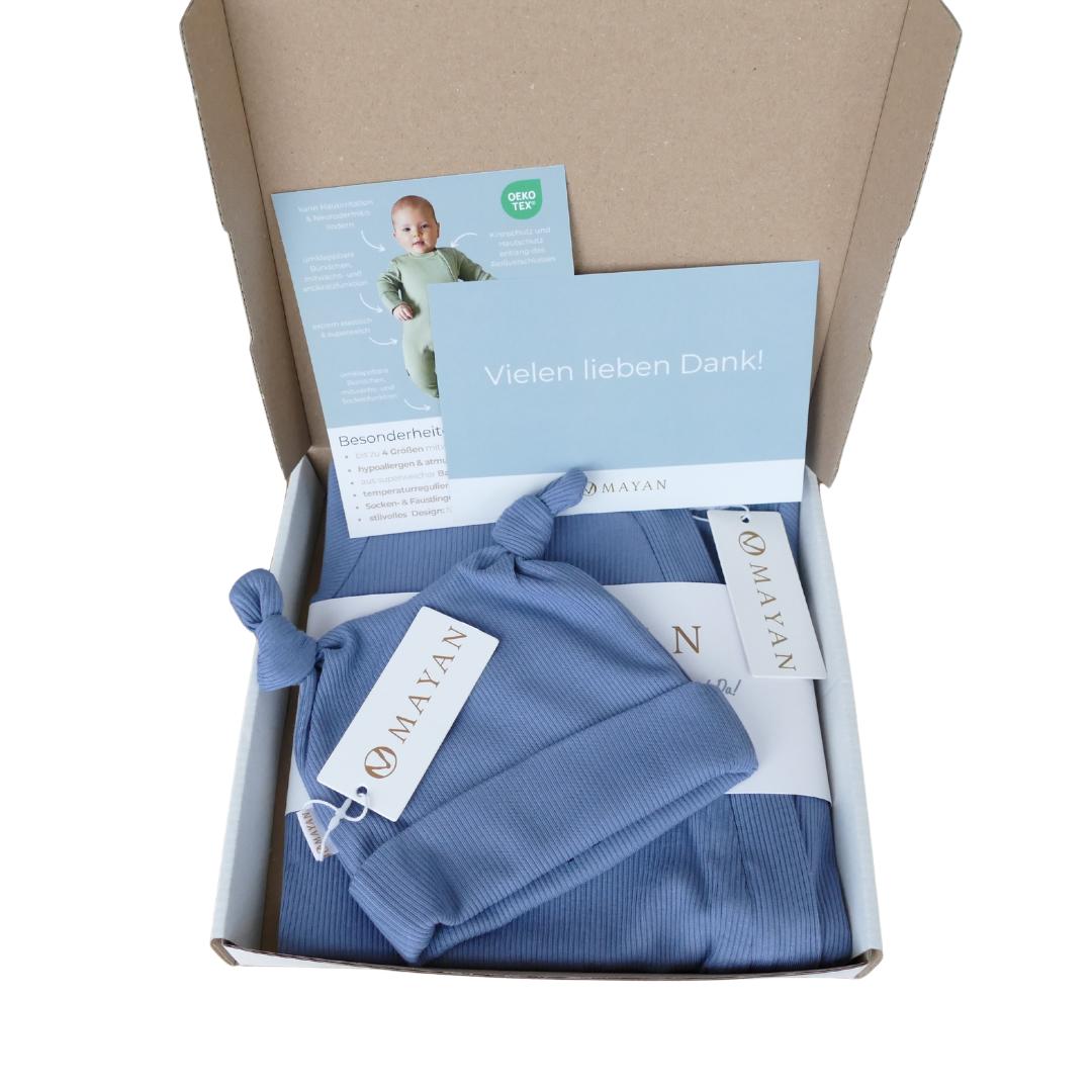 ROMPER & BEANIE GIFT SET - BLUEBERRY