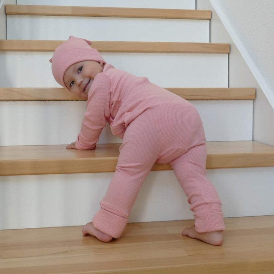 ROMPER & BEANIE SET - MELON