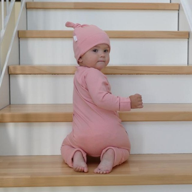 ROMPER & BEANIE SET - MELON