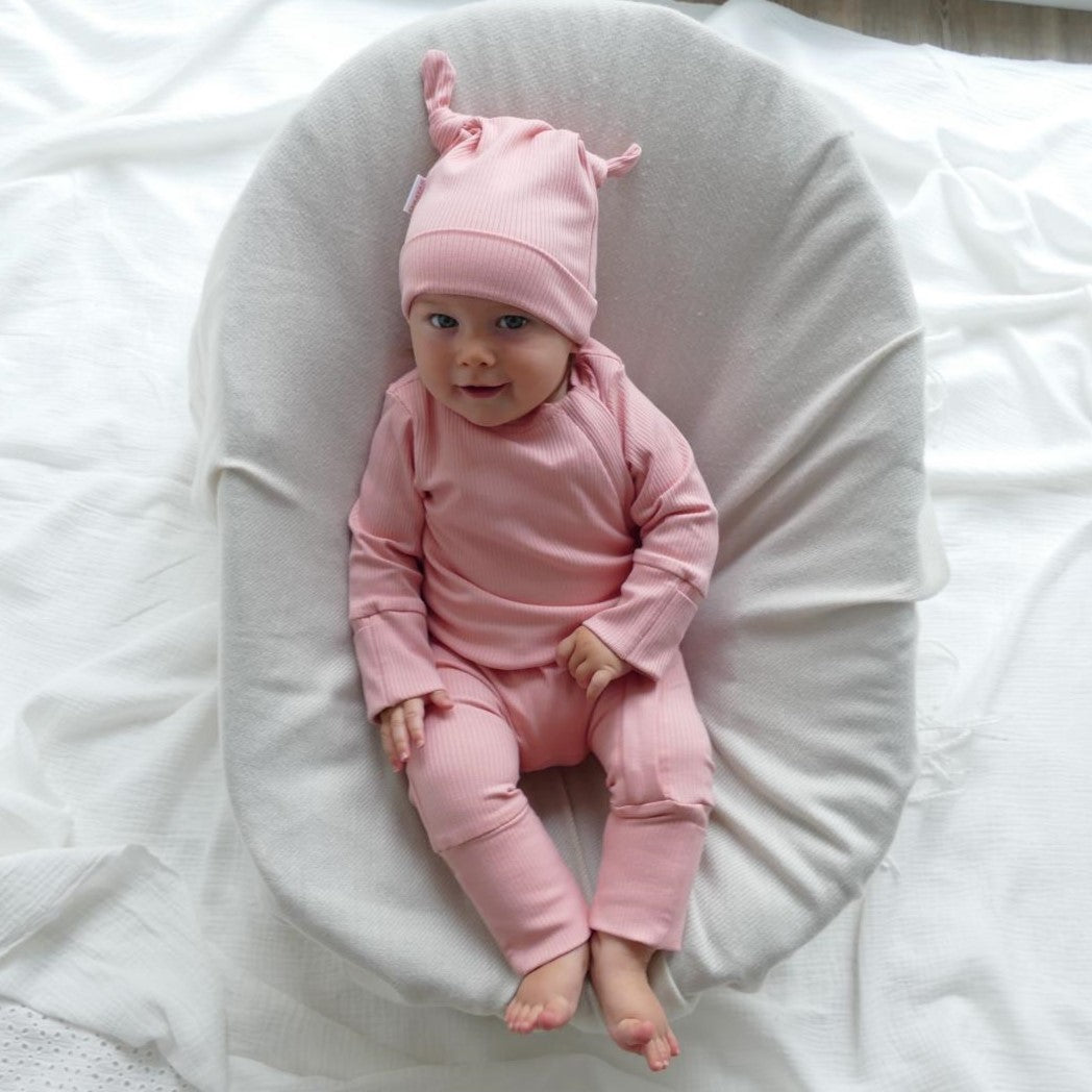 ROMPER & BEANIE SET - MELON