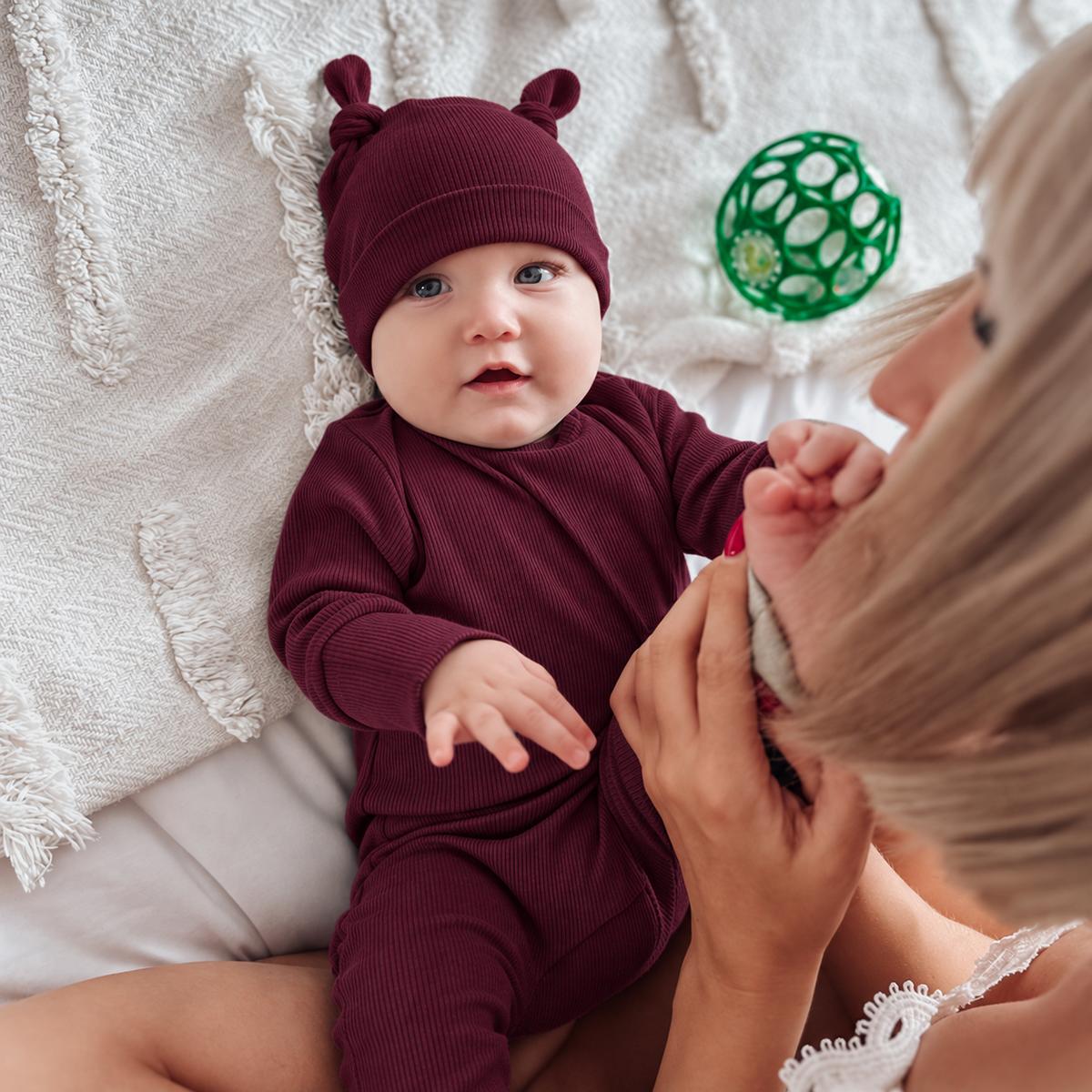 ROMPER, BEANIE & HAARBAND SET