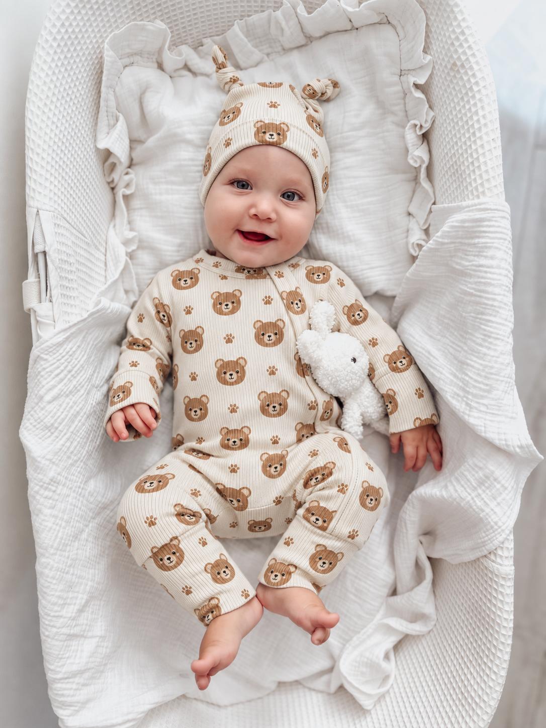 ROMPER, BEANIE & HAARBAND SET
