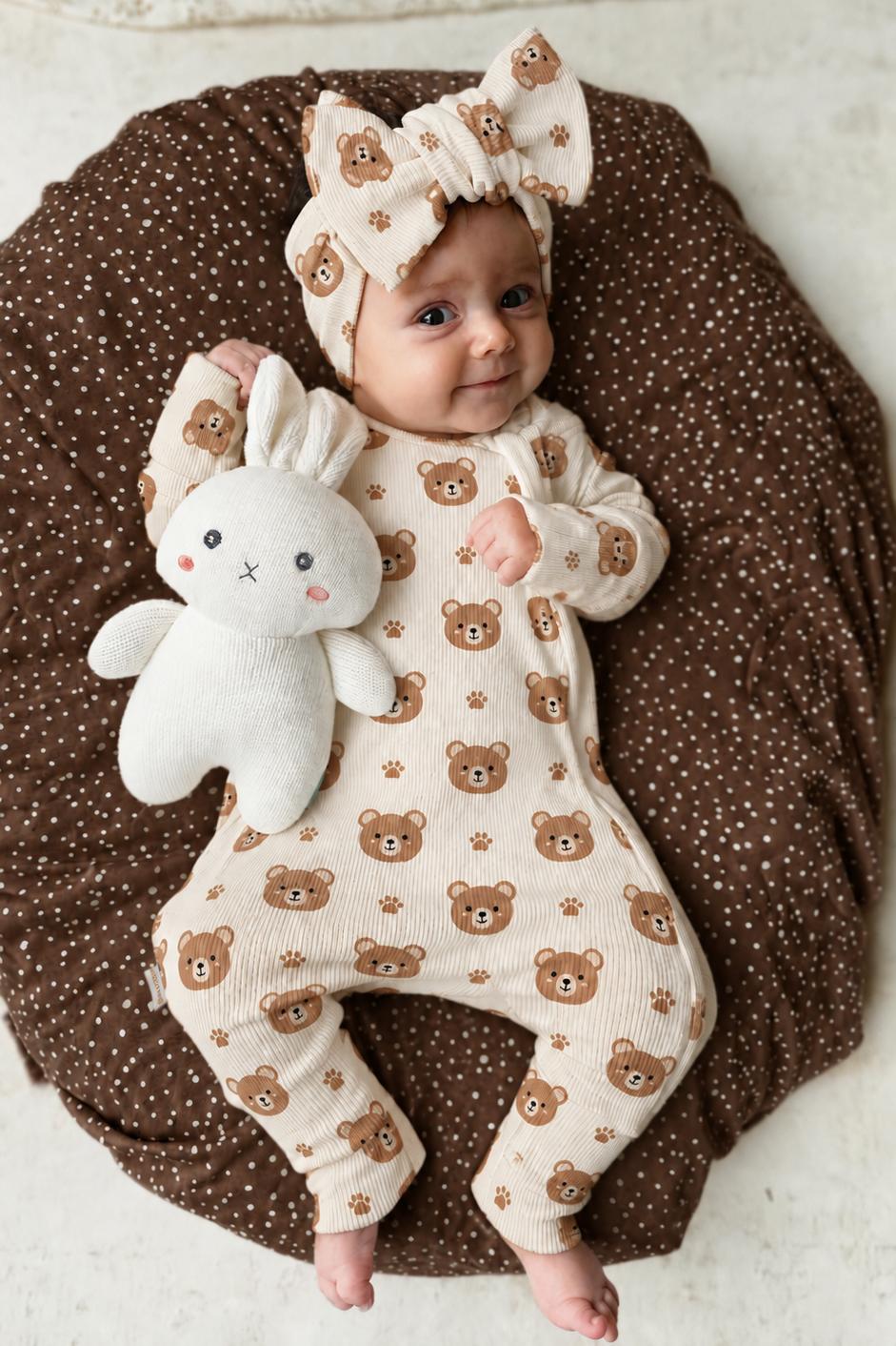 ROMPER, BEANIE & HAARBAND SET