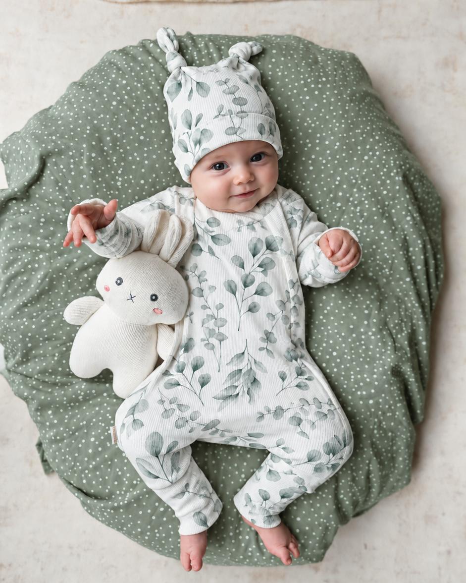 ROMPER, BEANIE & HAARBAND SET