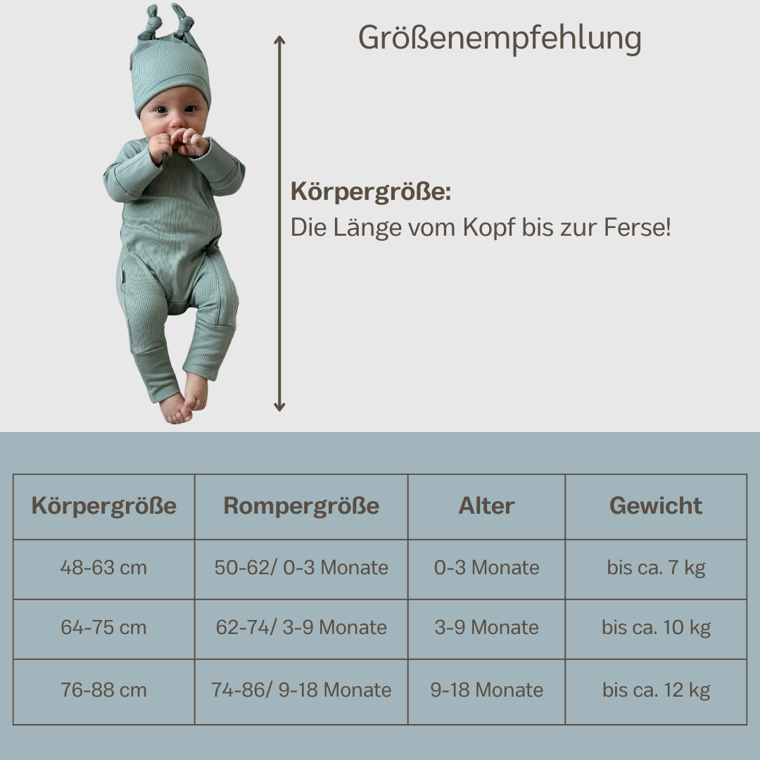 ROMPER & BEANIE SET - OLIVE