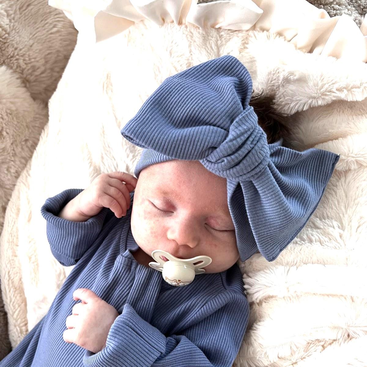 ROMPER & HEADBAND SET - BLUEBERRY