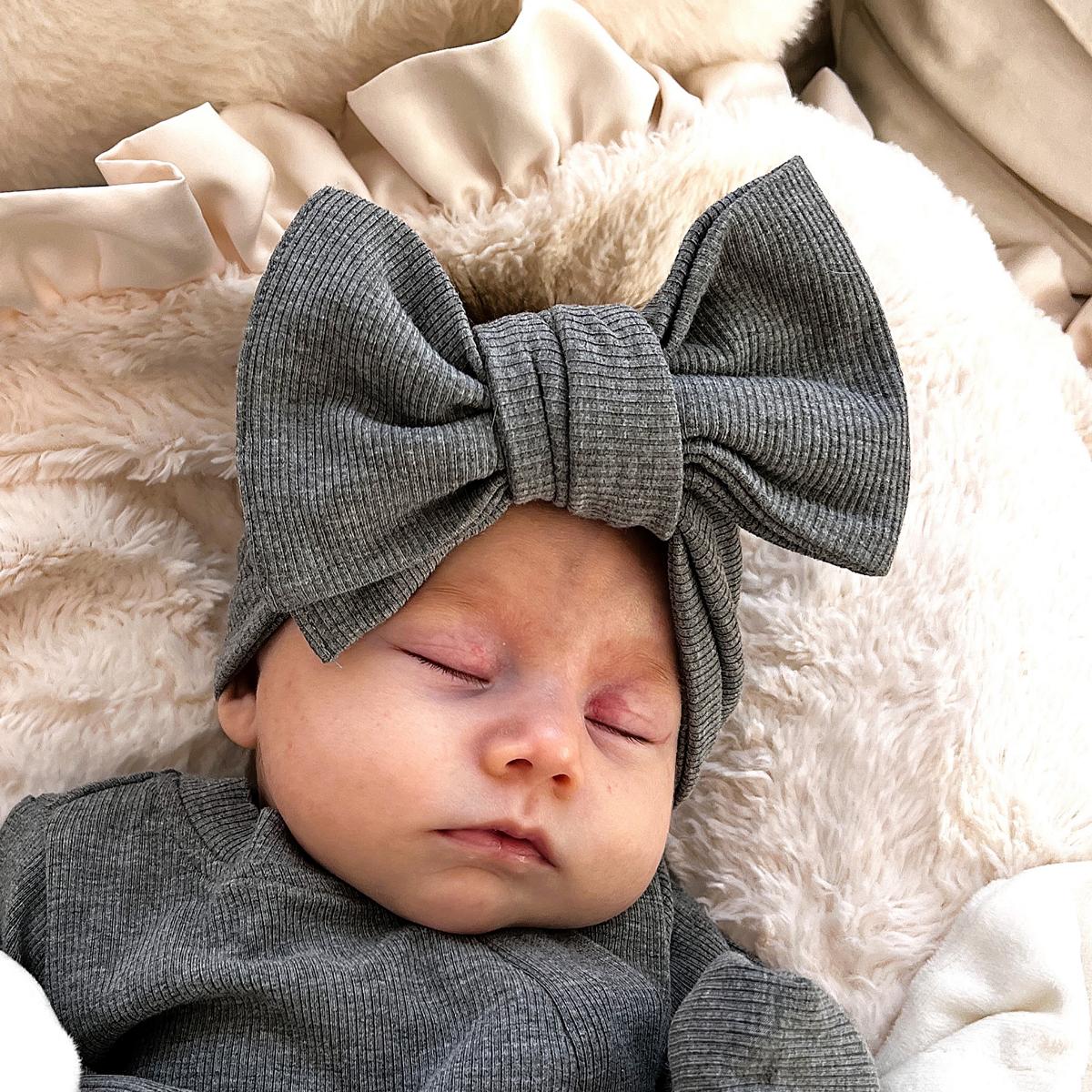 ROMPER & BEANIE & HAIRBAND SET OF 3 - GREY