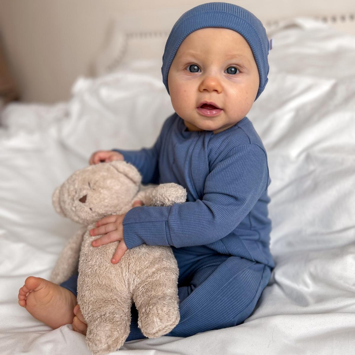 ROMPER & BEANIE GIFT SET - BLUEBERRY