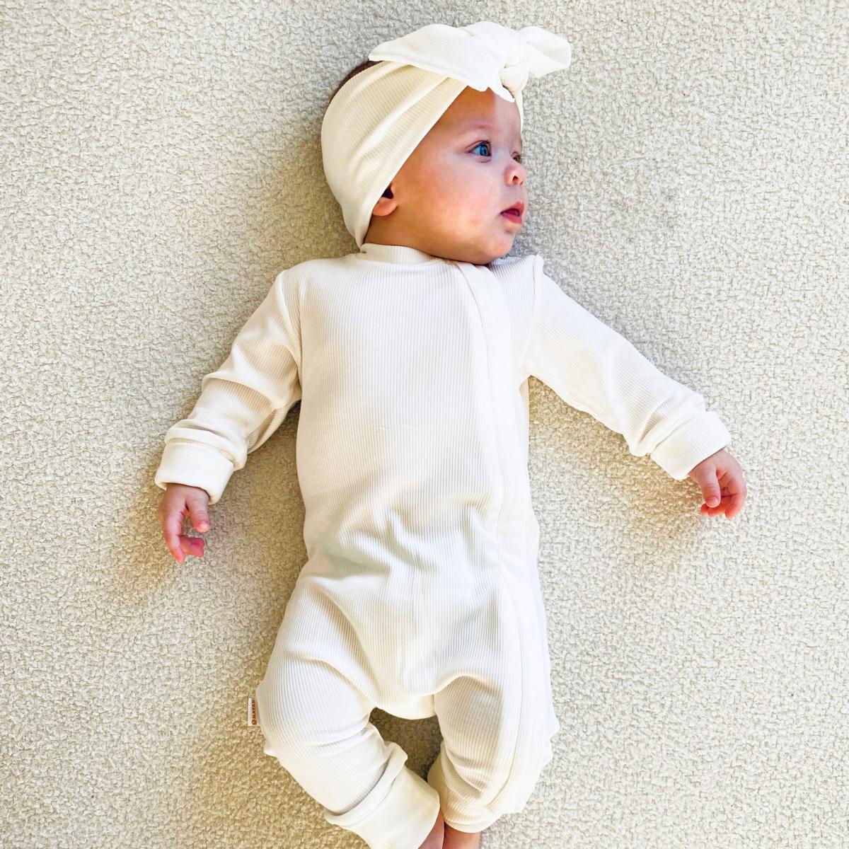 ROMPER & HEADBAND GIFT SET - WHITE