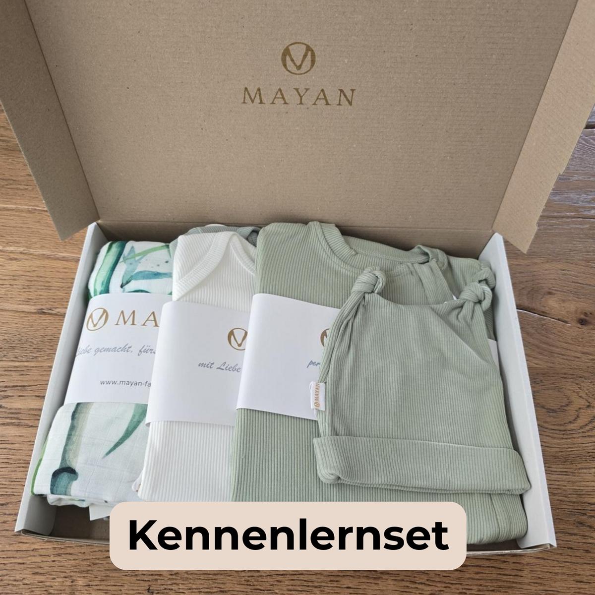 ALL-IN-ONE SET (Romper, Beanie, 2 x body`s, muslin blanket)