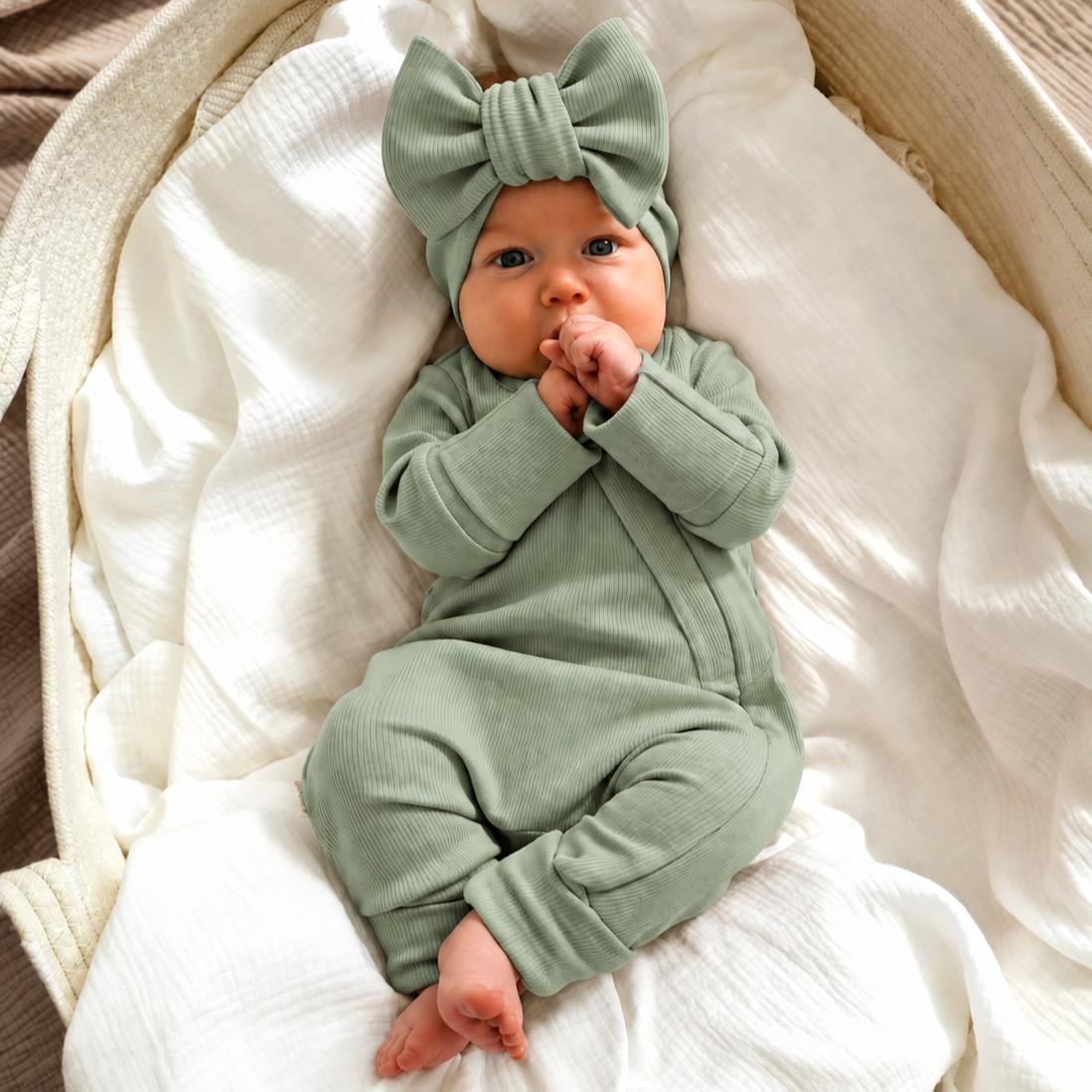 ROMPER, BEANIE & HAARBAND SET