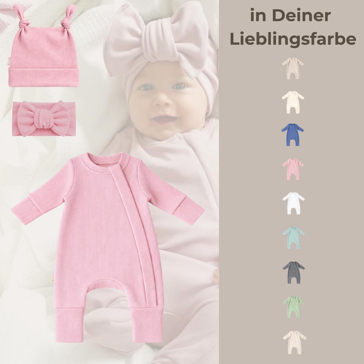 ROMPER, BEANIE & HAARBAND SET