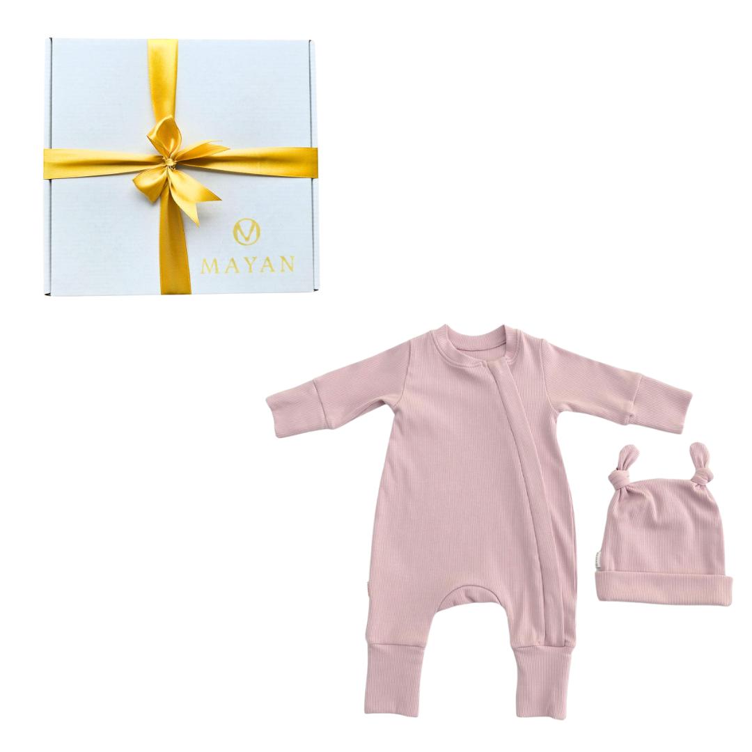 ROMPER & BEANIE GIFT SET - PINK