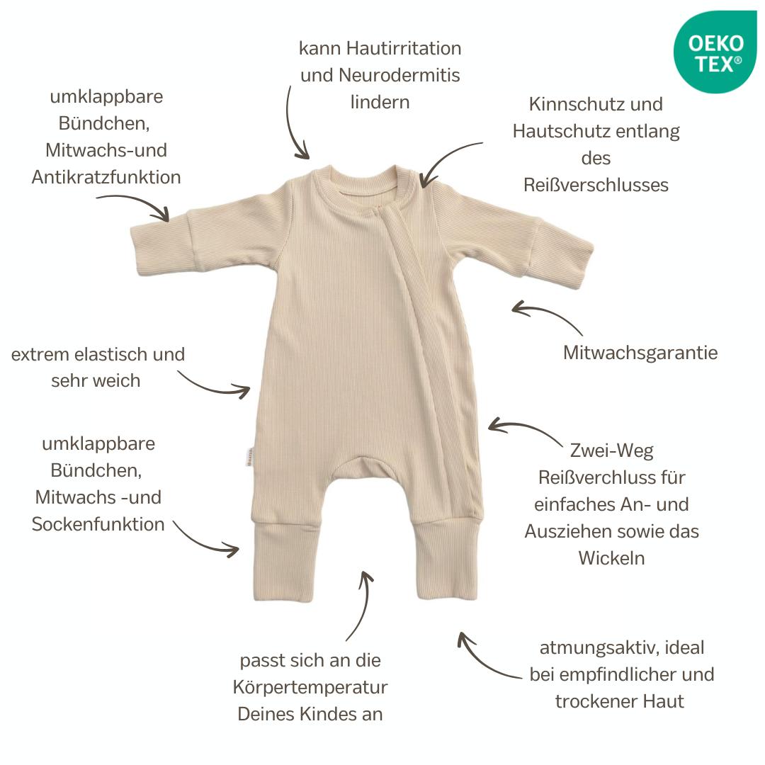 ROMPER & BEANIE SET - BEIGE