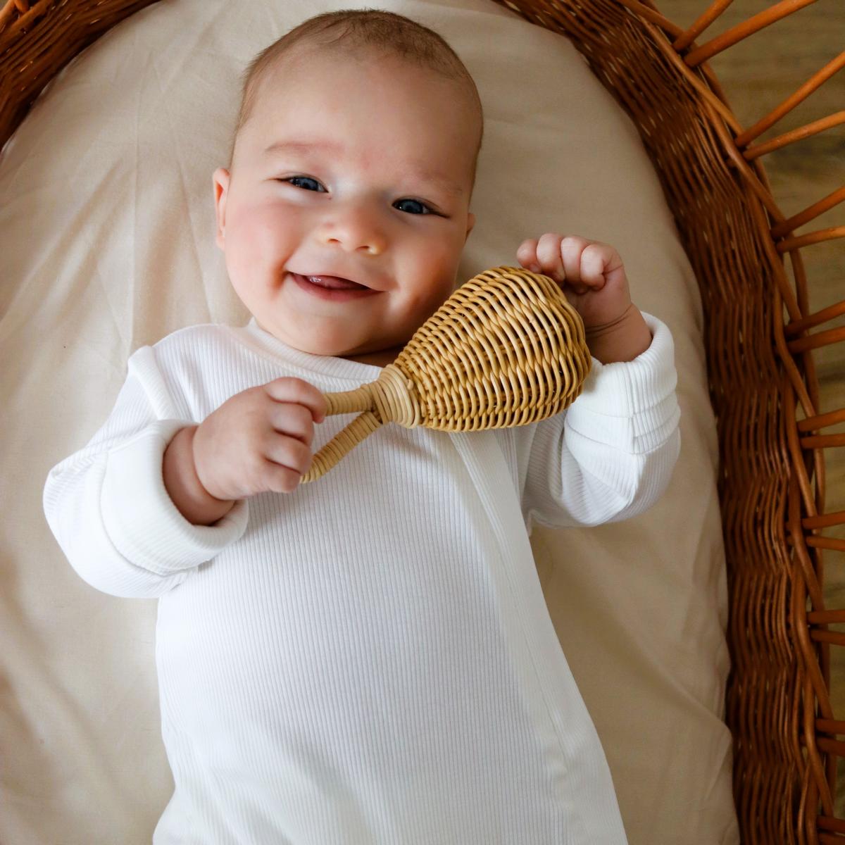 ROMPER & BEANIE & HAIRBAND 3-piece gift set - WHITE