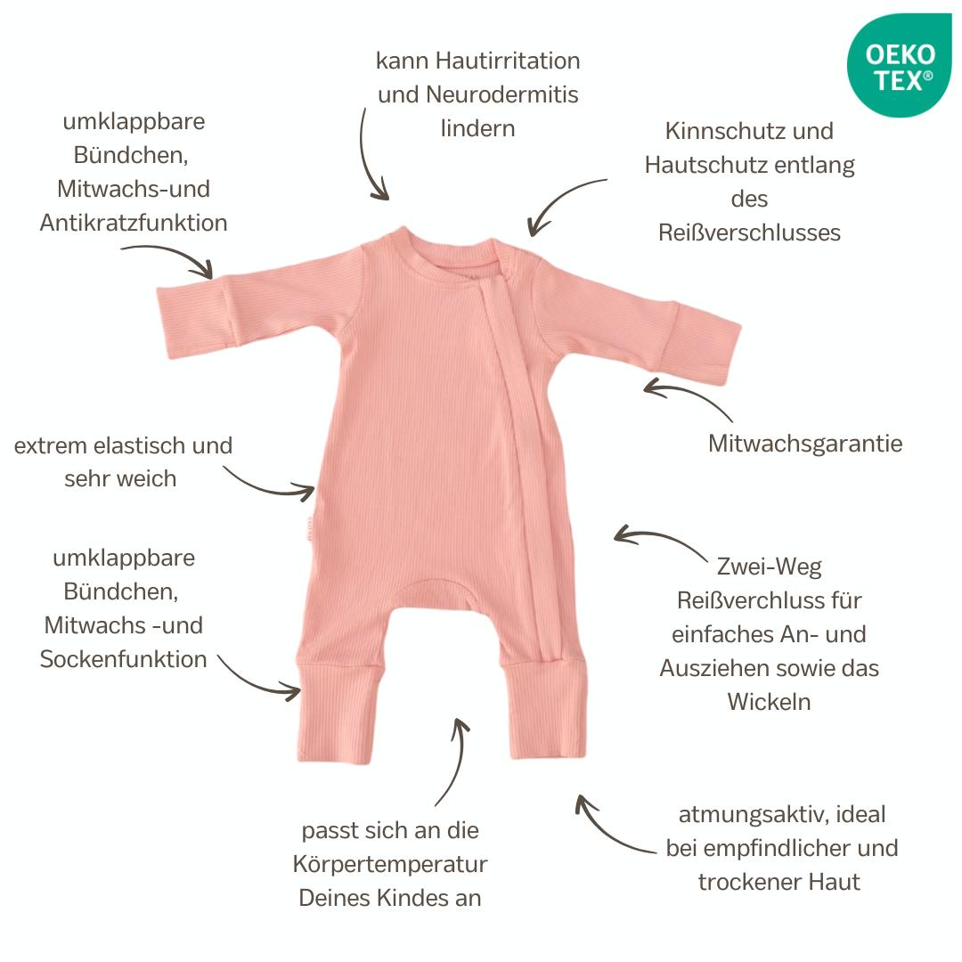 ROMPER & BEANIE & HAIRBAND SET OF 3 - MELON