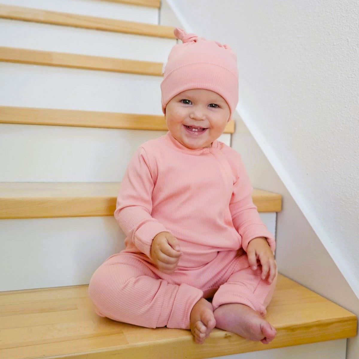 ROMPER &amp; BEANIE SET - MELON