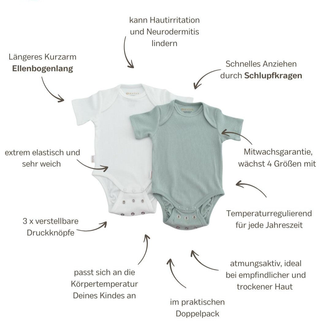 BODY SET OF 2 - WHITE & SAGE GREEN