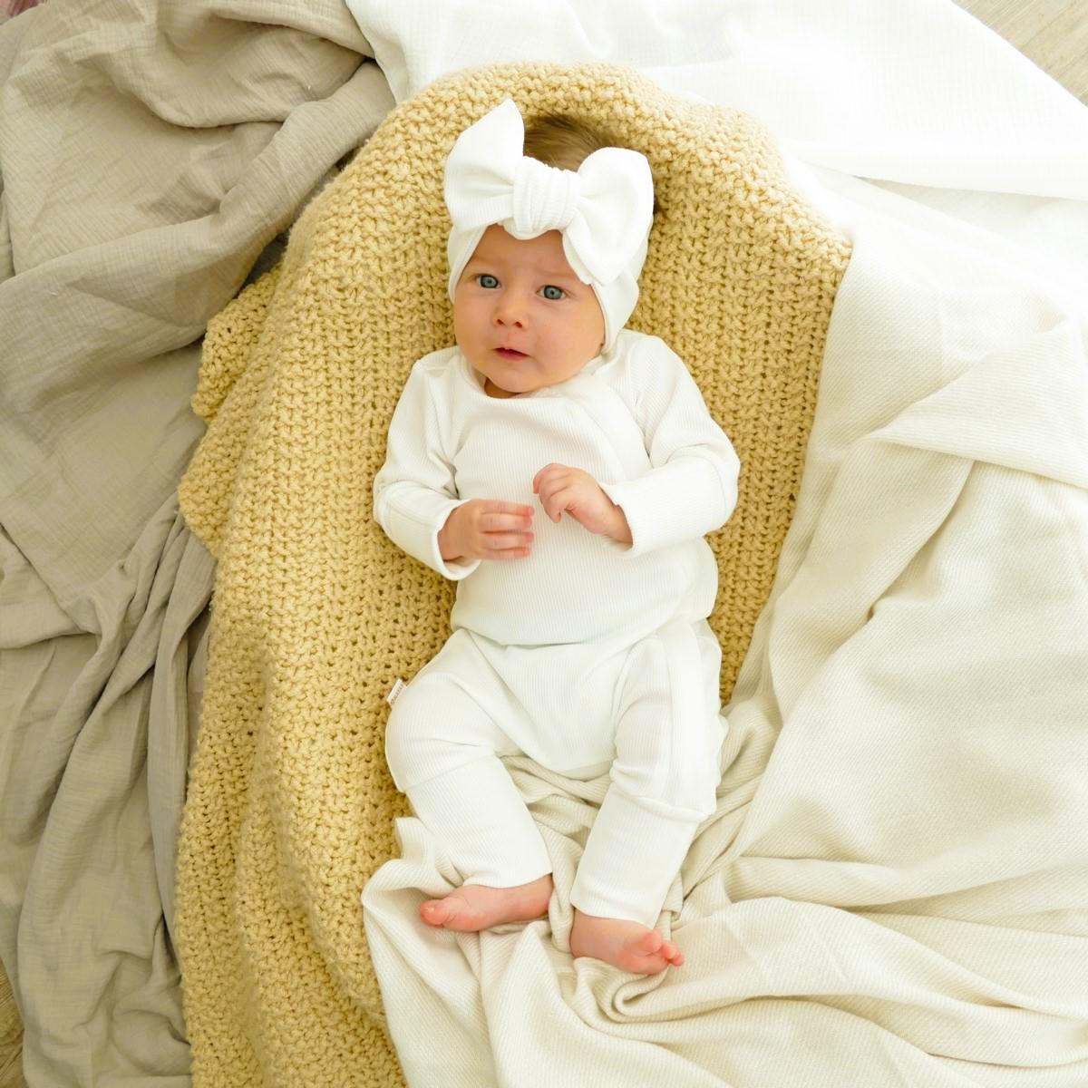 ROMPER & HAARBAND SET - WEIß