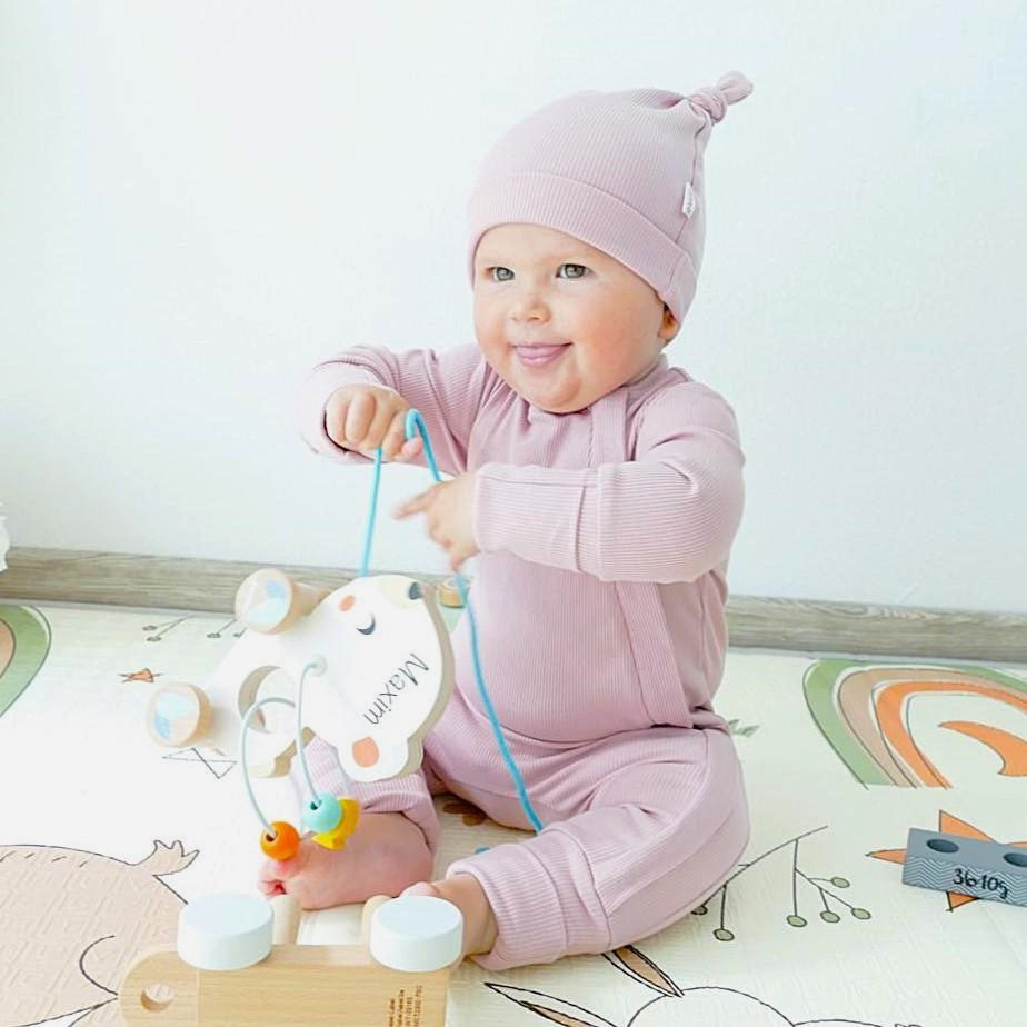 ROMPER &amp; BEANIE SET - PINK