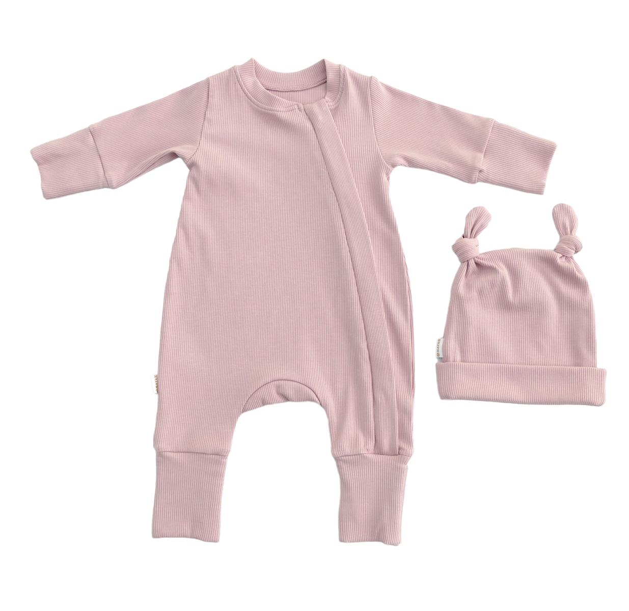 ROMPER &amp; BEANIE SET - PINK