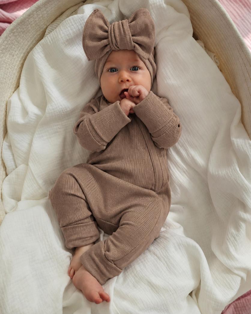 ROMPER, BEANIE & HAARBAND SET