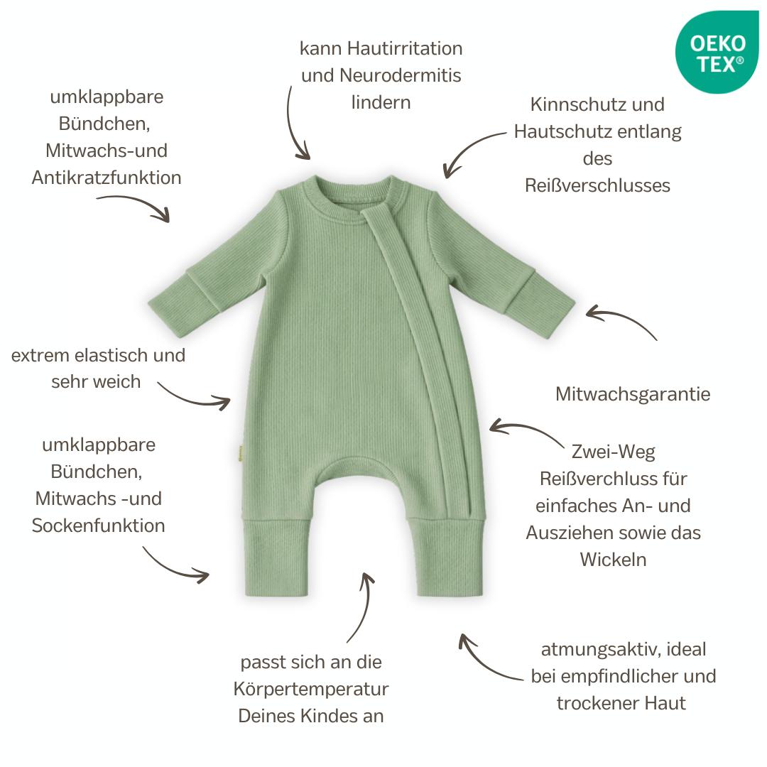 All-In-One SET (Romper, Beanie, Body & Musselintuch)