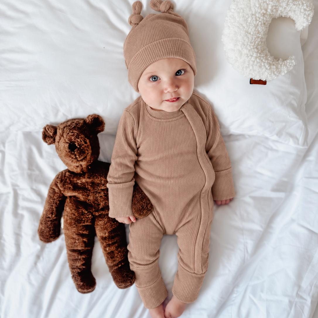 ROMPER, BEANIE & HAARBAND SET