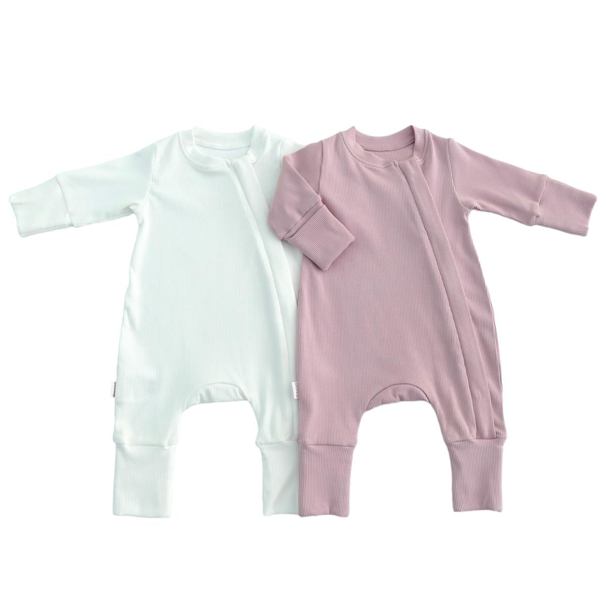 ROMPER 2er SET - WEIß & ROSA